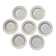 Set of 6 dessert plates in Berry porcelain – White and gold