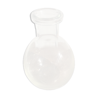 Glass ball vase with rounded neck