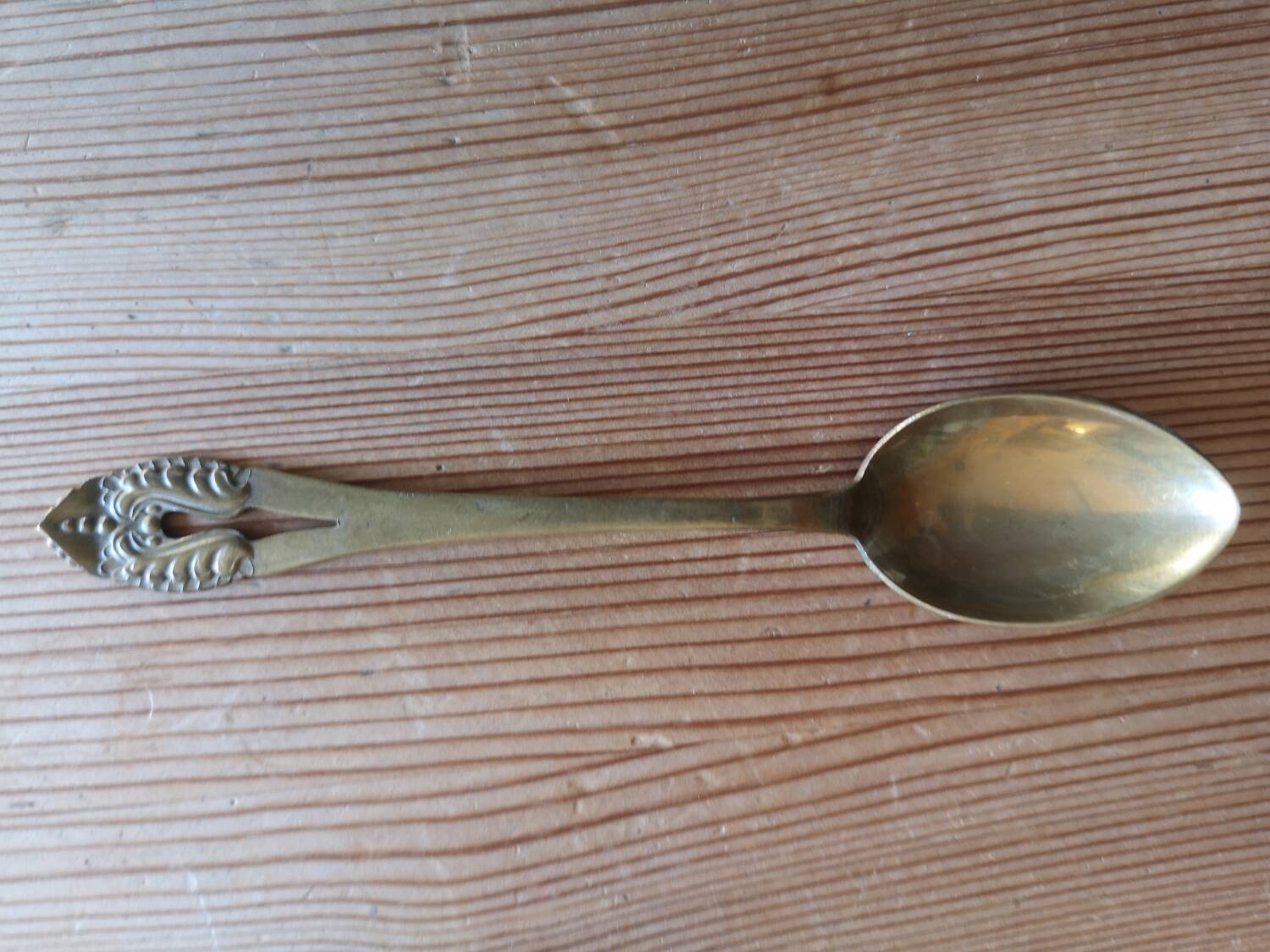 Vintage brass teaspoons