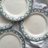 4 flat ironstone plates “Empire” Salins