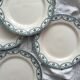 4 flat ironstone plates “Empire” Salins