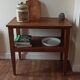 Solid wood serving table