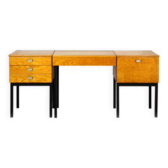 Bureau modulaire en frêne avec miroir, style Mid-Century, de la marque Up Zavody, années 1970