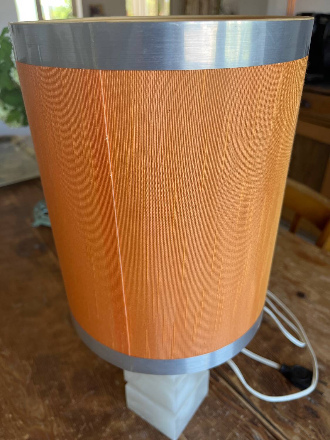 Art Deco marble bedside or living room lamp
