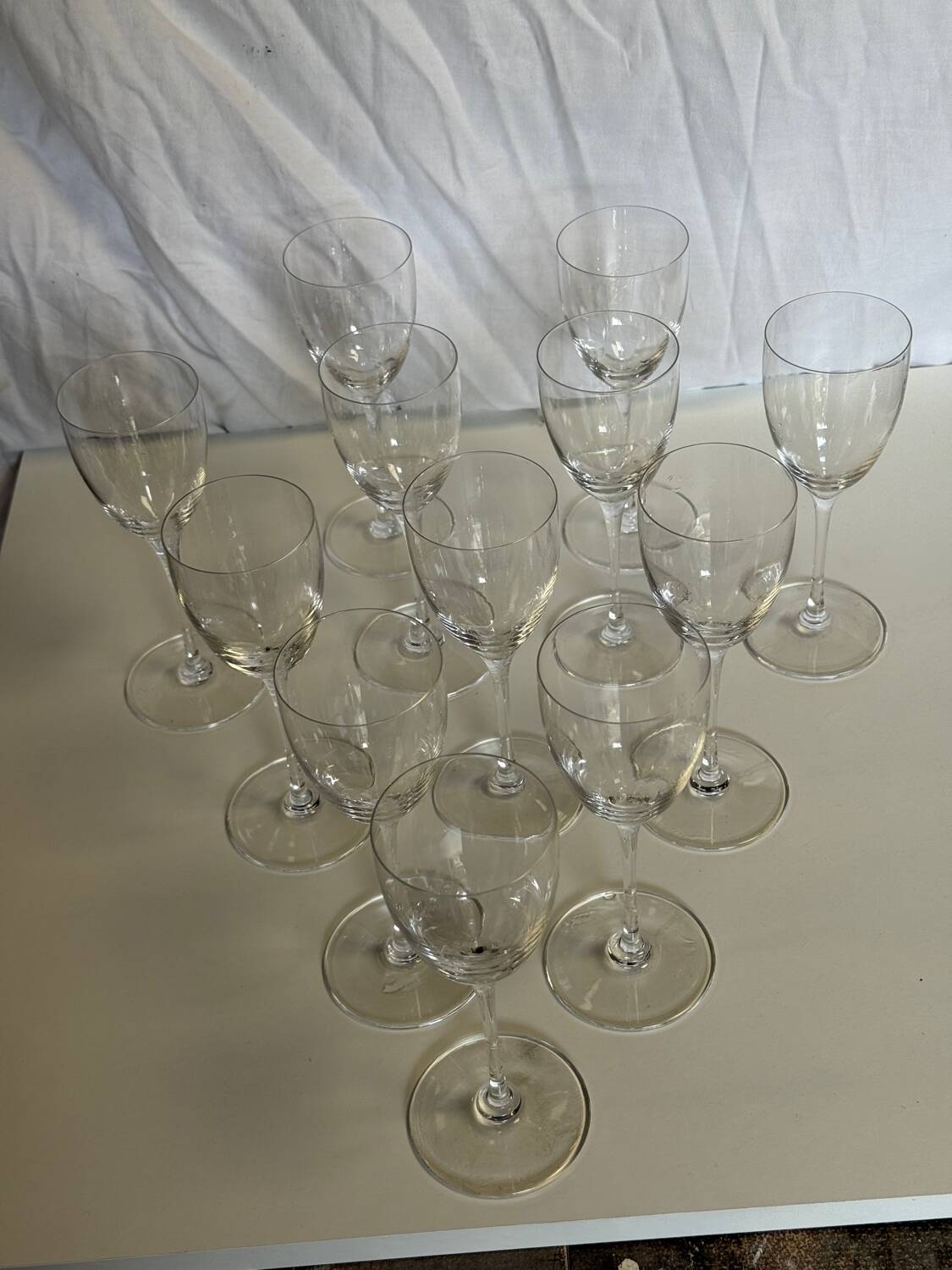 Saint Louis crystal stemmed glasses