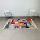 Geometric animal/Tetris rug, vintage