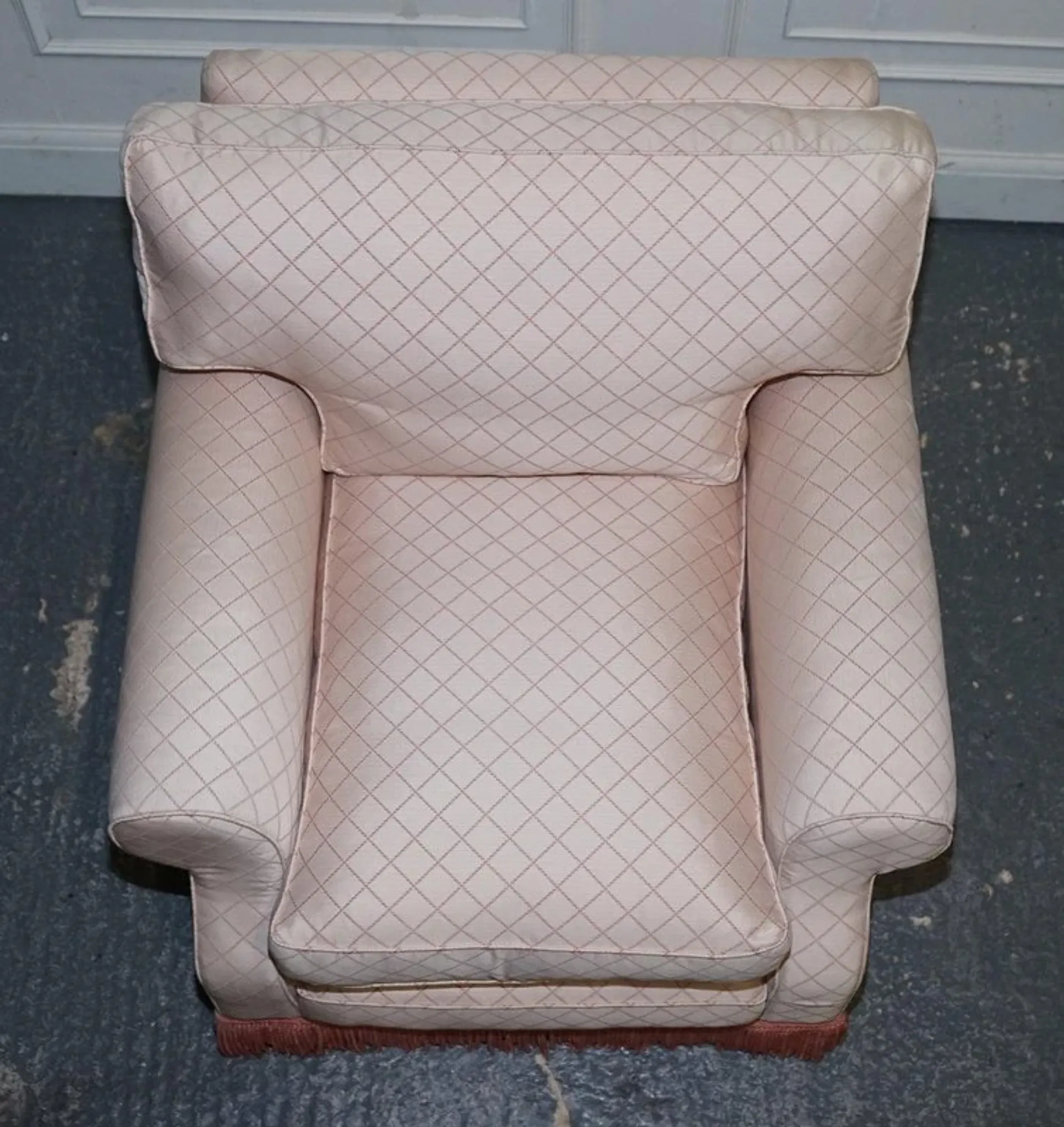 Country House Armchair and Ottoman Set, England