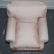 Country House Armchair and Ottoman Set, England