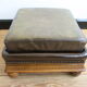 English Chesterfield style leather footrest
