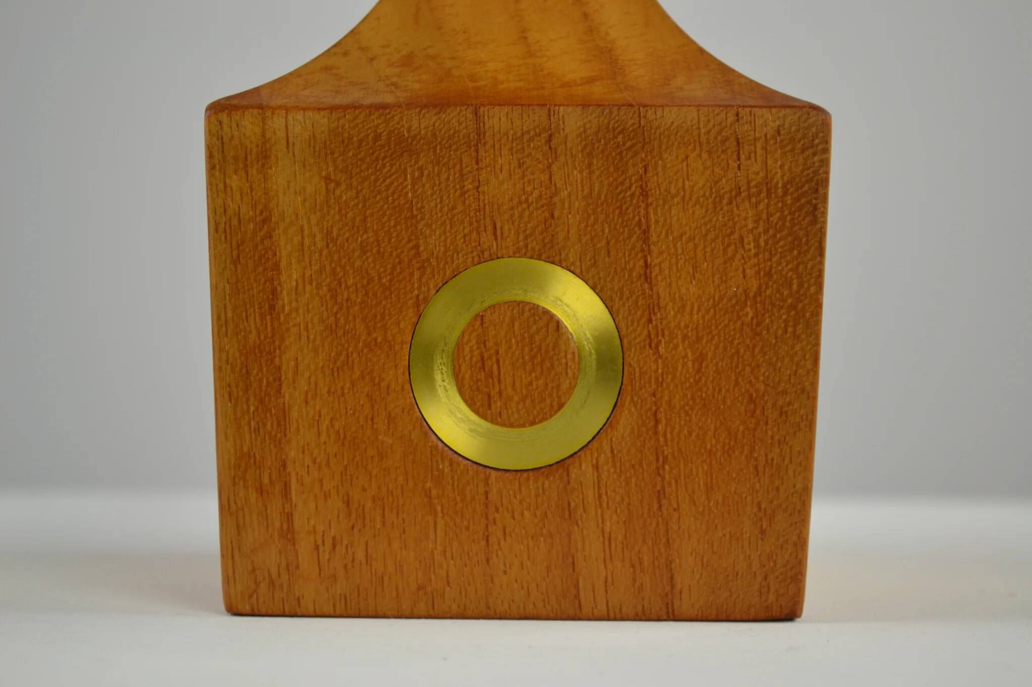 Lampe de table, teck et laiton, années 1960, Suède