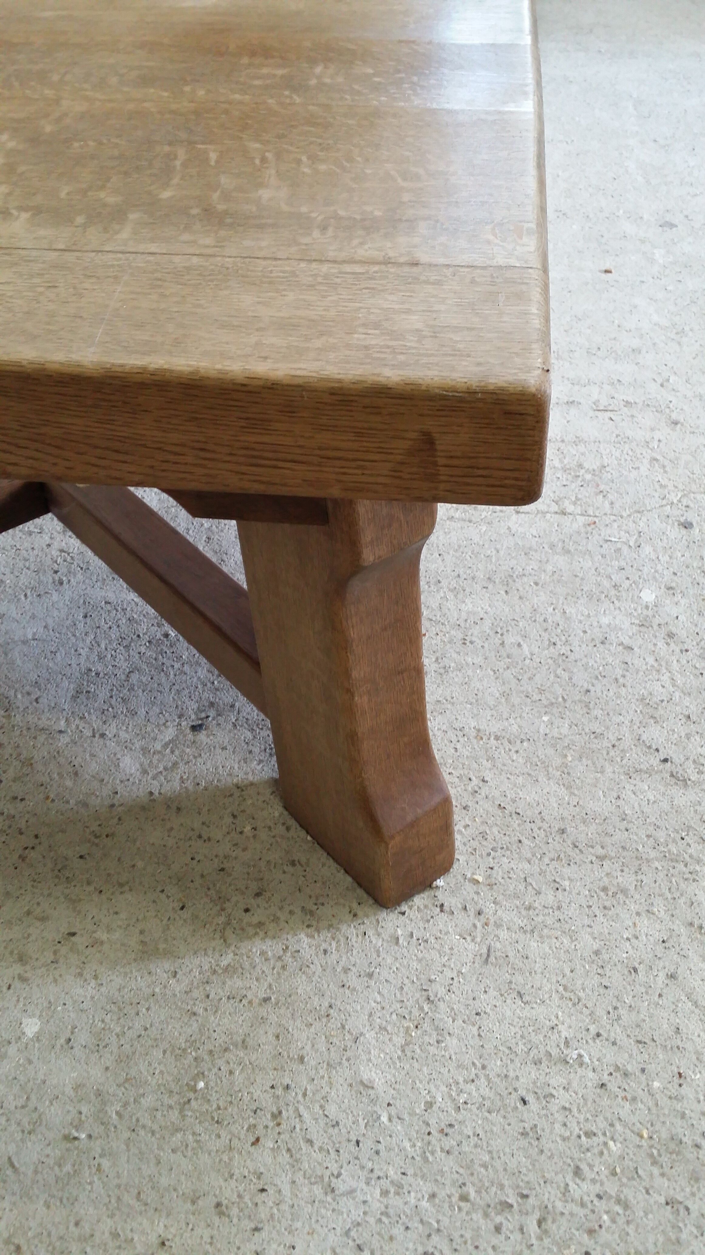 Coffee table in blond oak Netherlands 1970