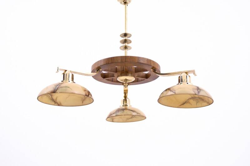 Mid-20th century Art Deco chandelier, Poland.