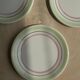 Set of 12 green and pink Italian plates