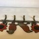 Brass bird and flower coat rack