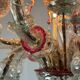 Rezzonico Venetian chandelier in multicolored Murano glass, 12 light arms, circa 1900