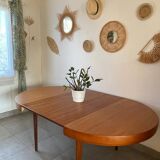 Table en teck vintage NF 2 rallonges