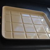 Vintage enamelled sheet metal tray