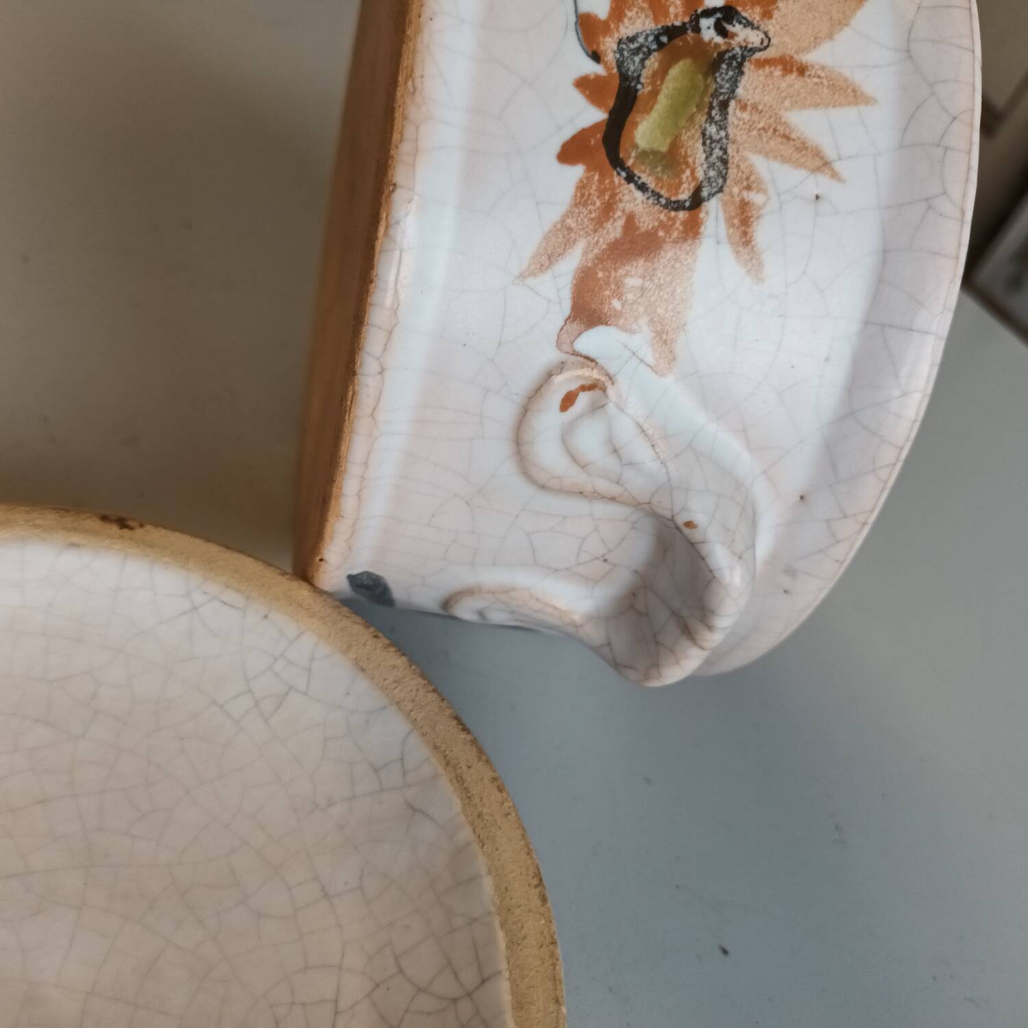 Soupière céramique craquelé vintage