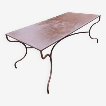 Rectangular wrought iron table