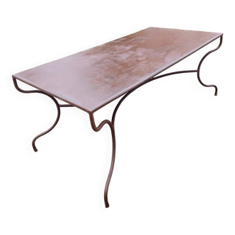 Rectangular wrought iron table