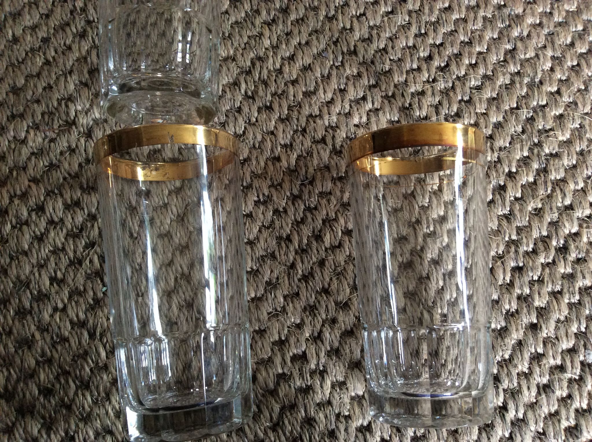 Series of 6 vintage glasses