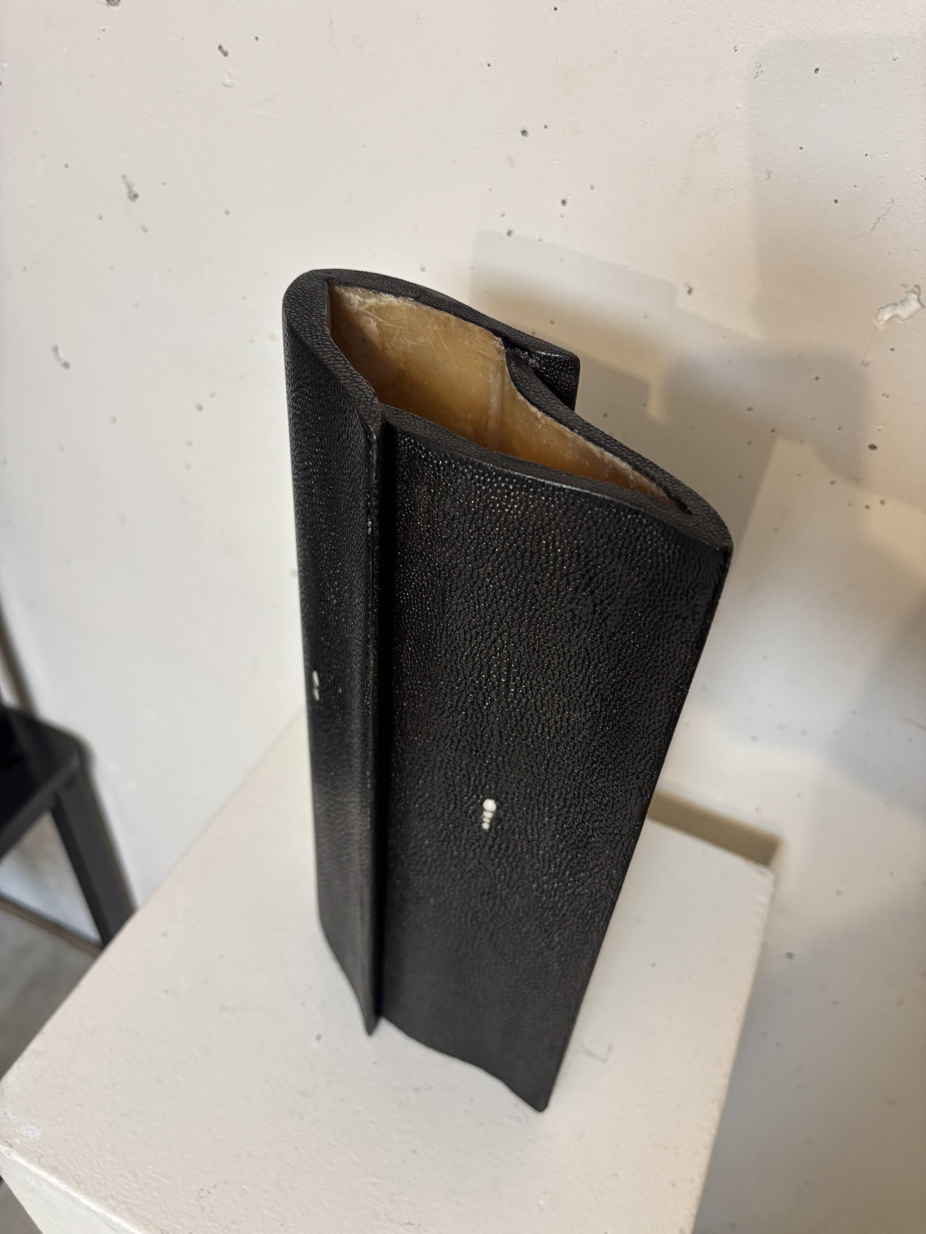 Geometric shagreen vase Ria & Yiouri Augousti, 1990