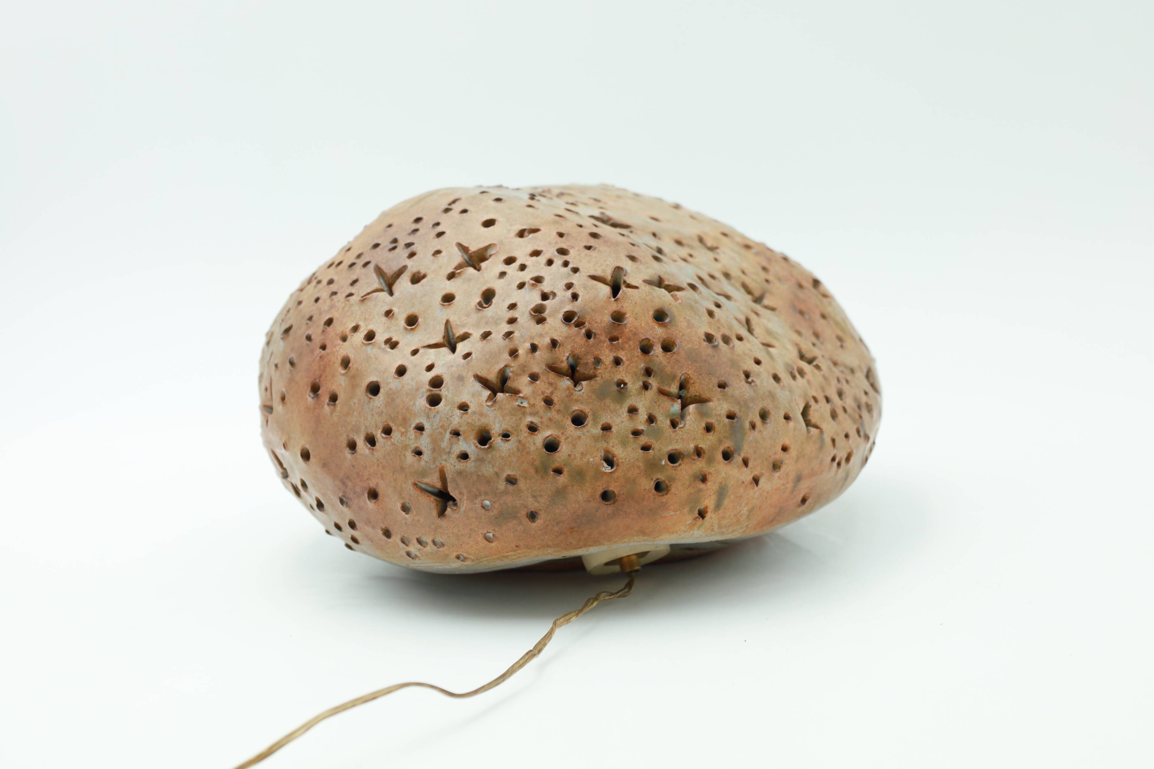 Agnès Escala ceramic rock lamp from the 70s in Vallauris