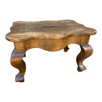 Footrest louis xv walnut late nineteenth