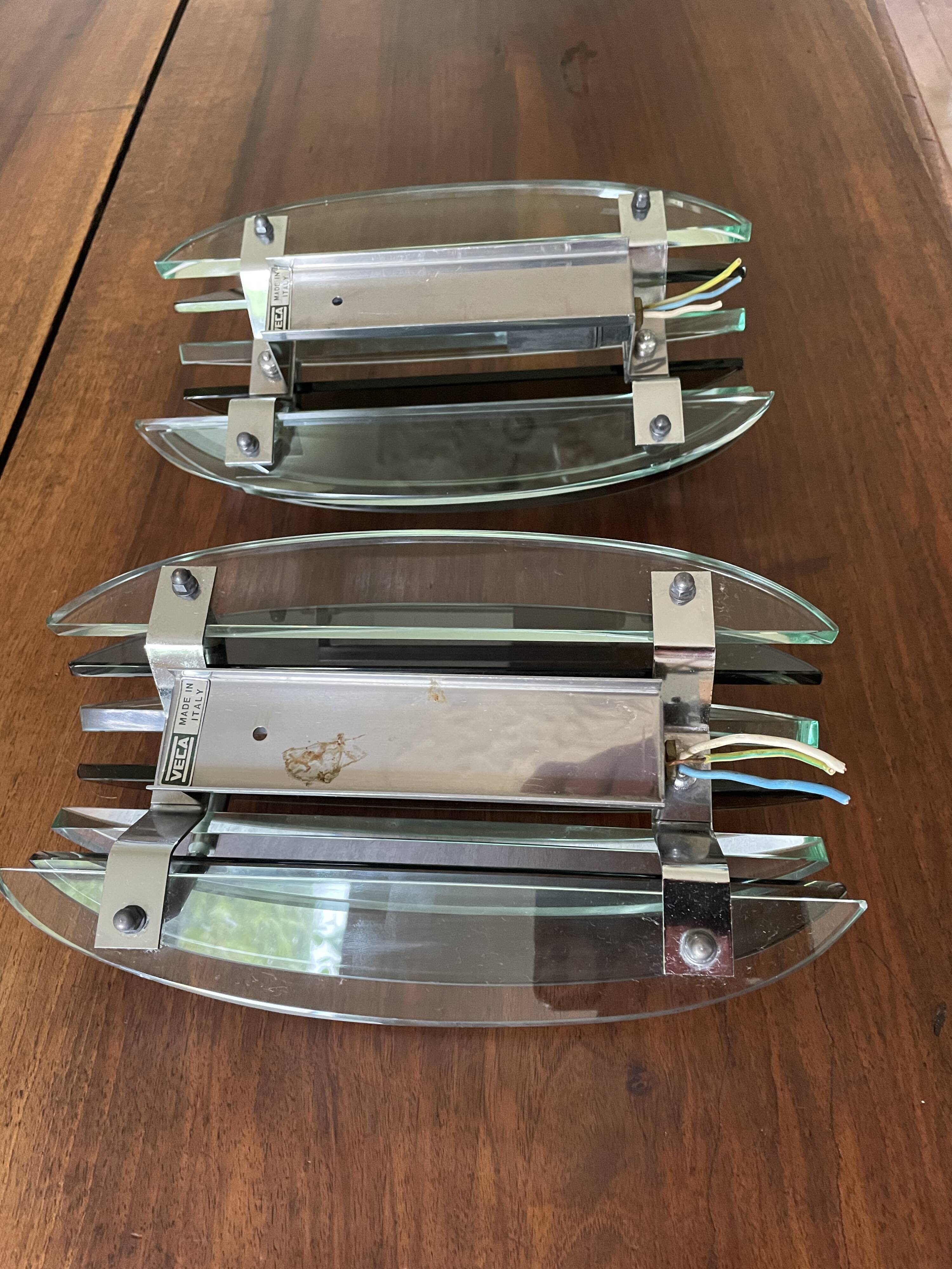 Wall lights with Murano glass slats VECA Italy