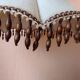 Suspension tissu perle bois