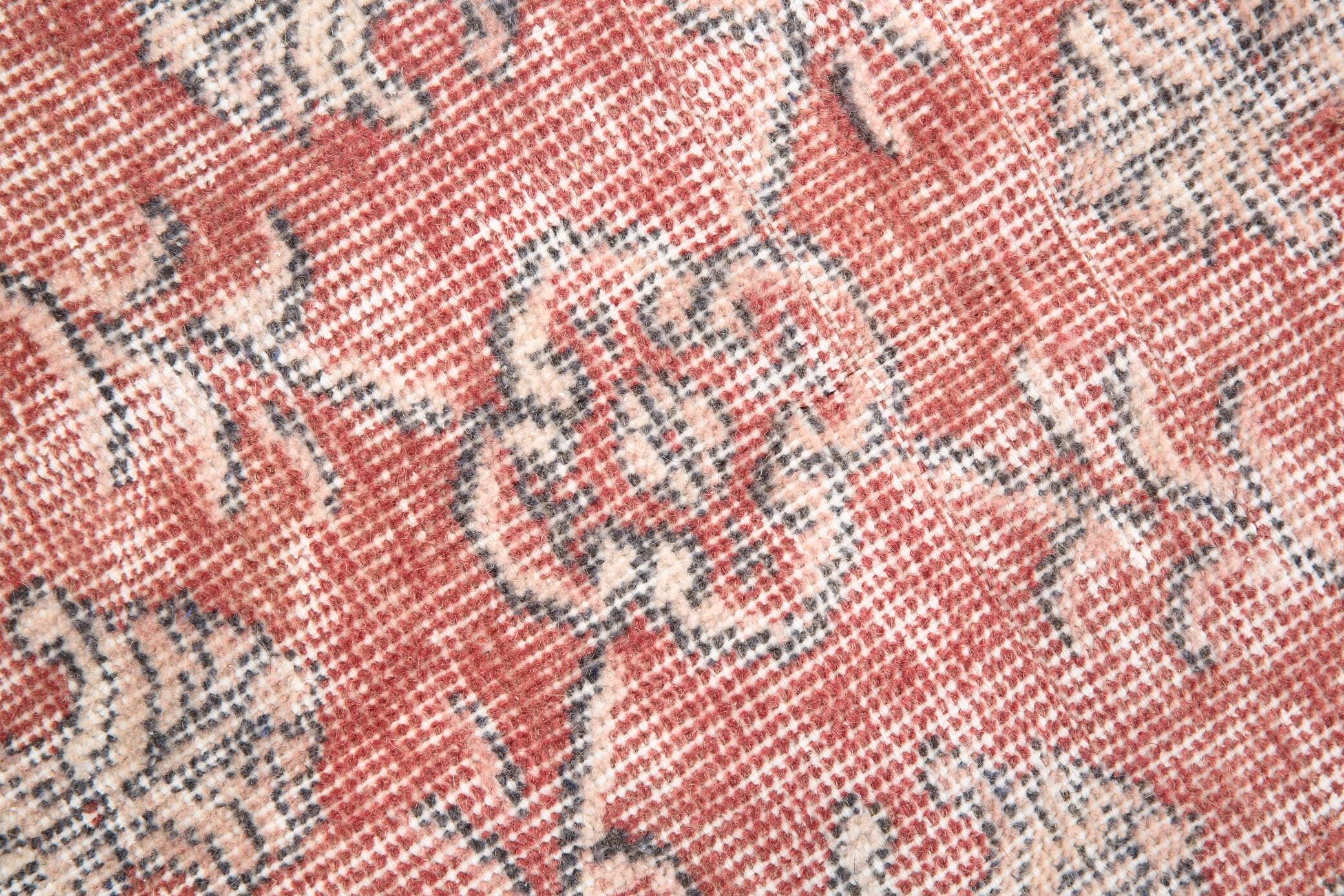 Pale red classic vintage rug, 215x335cm