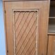 Armoire commode bois et rotin 1960
