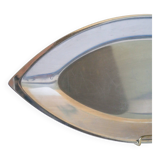 Plat en inox oval, Design, 1970 -  49 X 22 cm