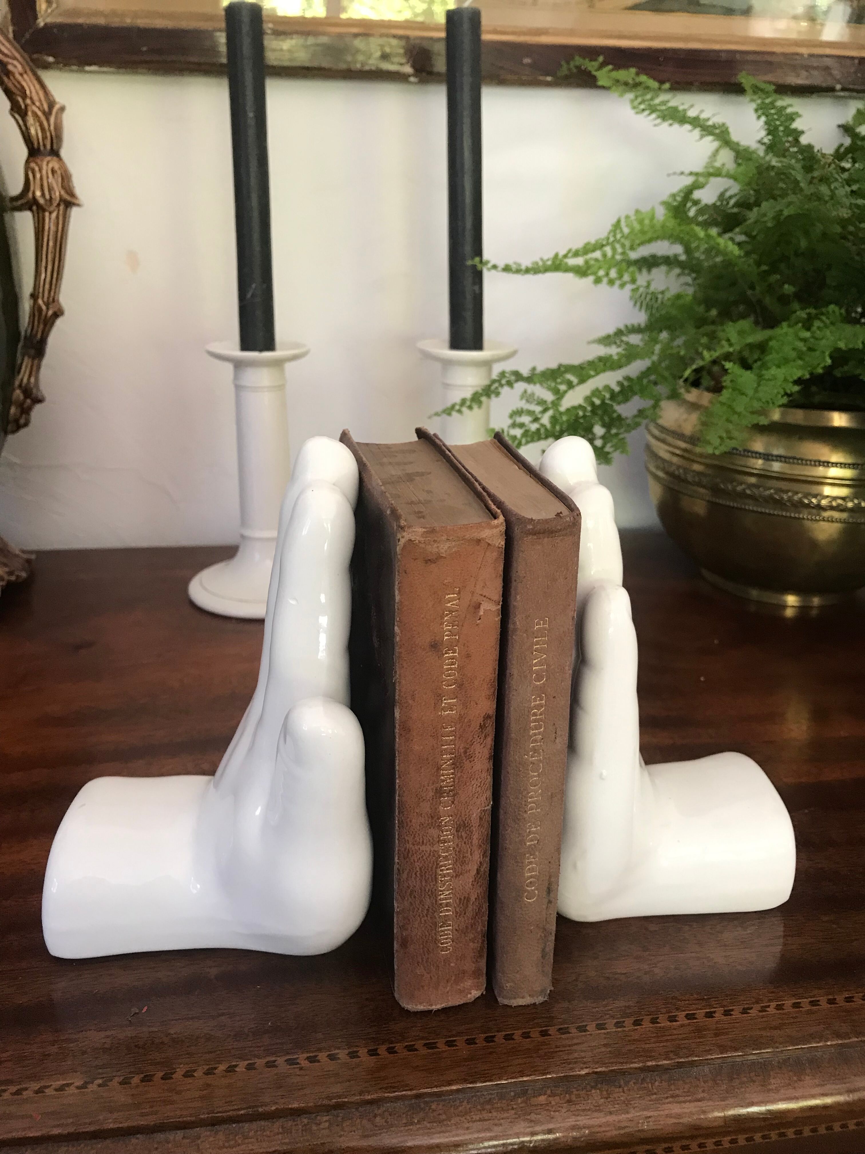 Pair of vintage book clamts
