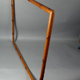 Old frame wood bamboo way 73,5x61,5 foliage 70x58 cm SB