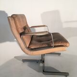 Pair of armchairs Raphael Raffel, skai and aluminum