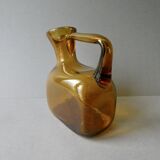 1 blown glass pitcher and its cups, 60s-70s