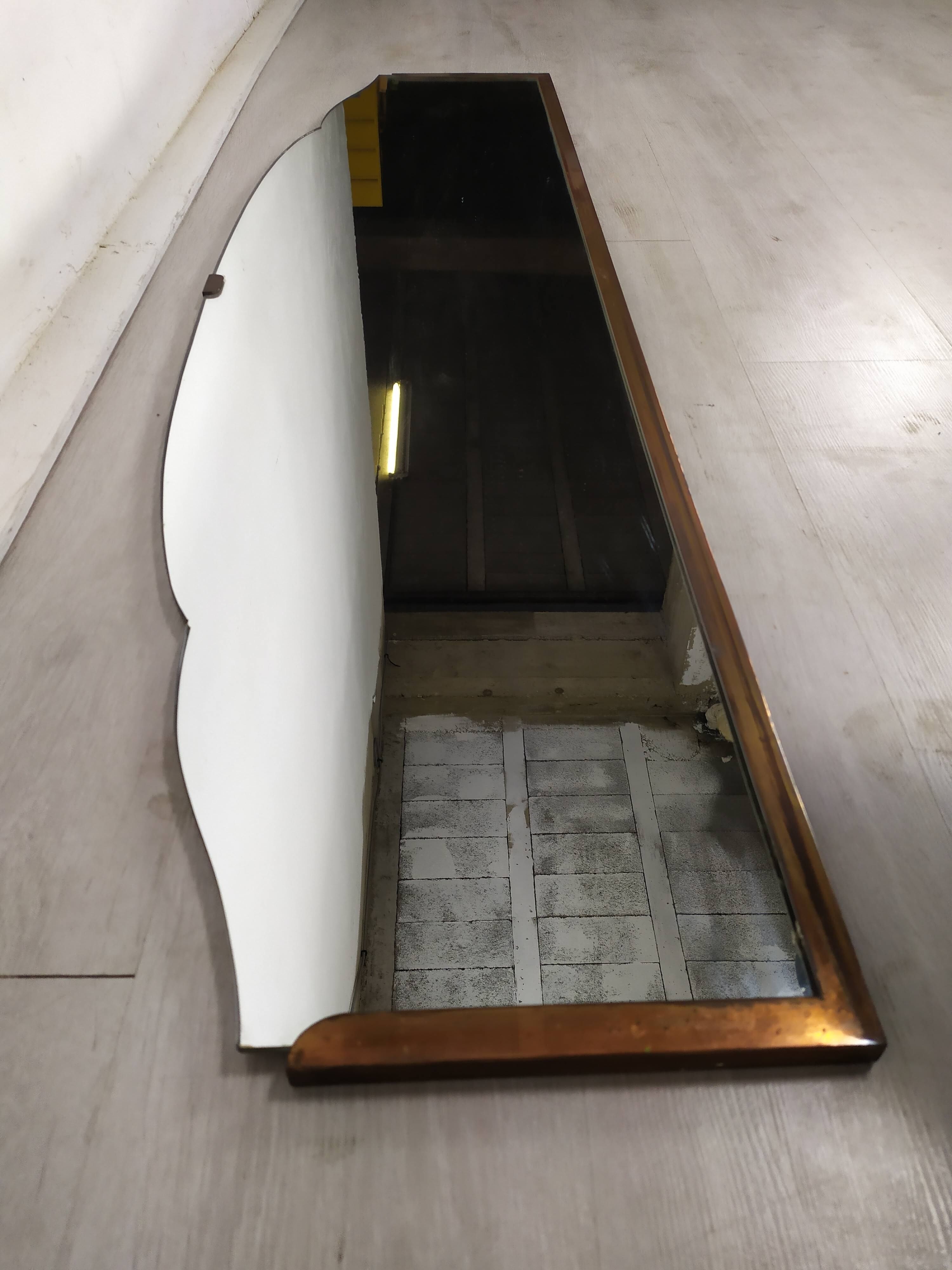 Art Deco brass mirror