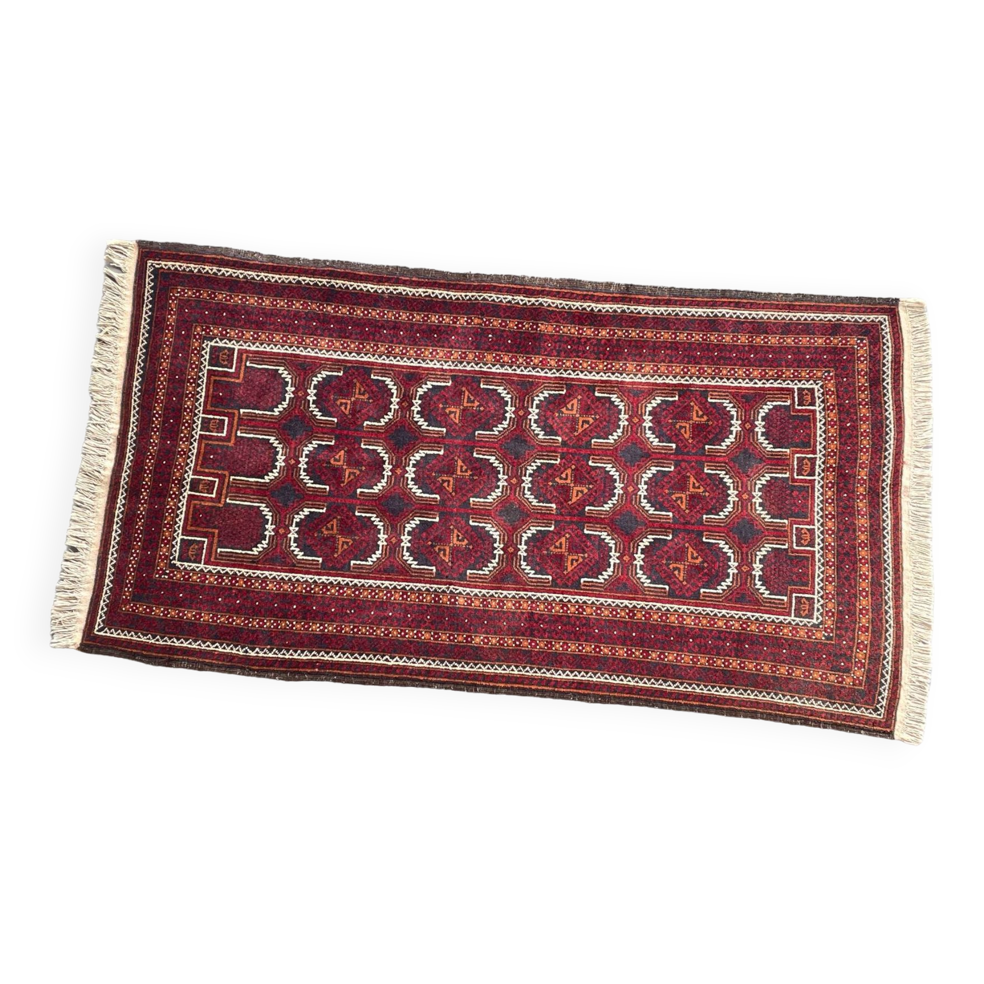Artisanal orient rug pure vintage wool - 102cm x 204cm