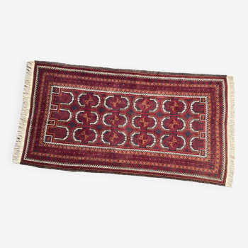 Tapis d'orient artisanal pure laine vintage - 102cm x 204cm