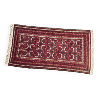 Tapis d'orient artisanal pure laine vintage - 102cm x 204cm