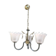 Chandelier 3 arm metal gold old vintage rose