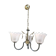 Chandelier 3 arm metal gold old vintage rose
