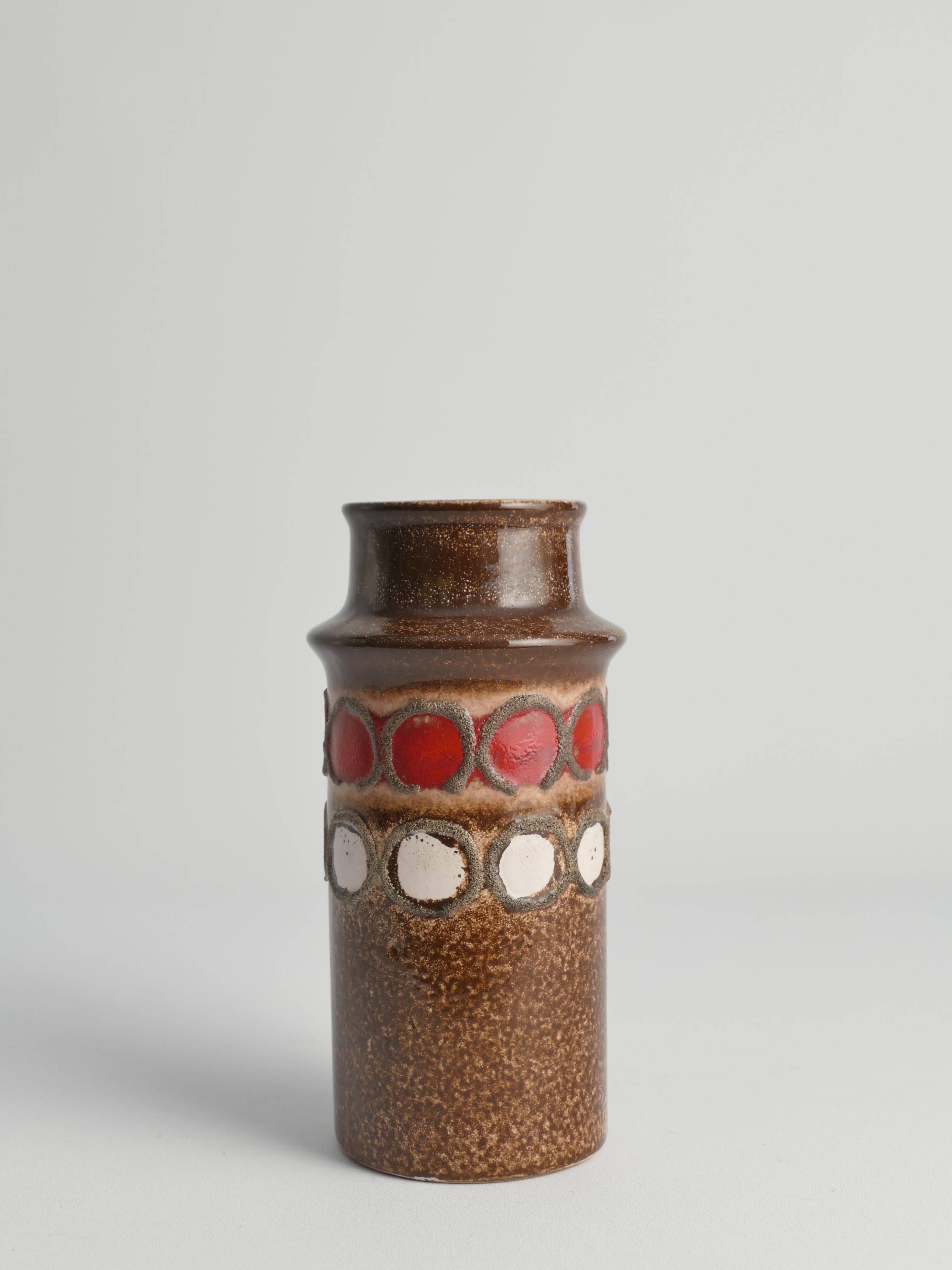 Mid-Century Modern Brown Ceramic Vase by VEB Haldensleben, East Germany, 1960s