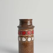 Mid-Century Modern Brown Ceramic Vase by VEB Haldensleben, East Germany, 1960s
