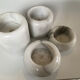 Set of 5 vintage marble candlesticks