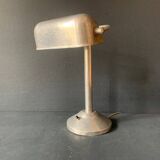 Ancienne lampe de bureau art deco en aluminium, 1920