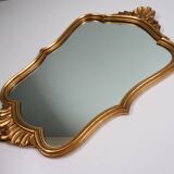 Vintage Hollywood Regency gold mirror, mid-century style, Belgium 1s.