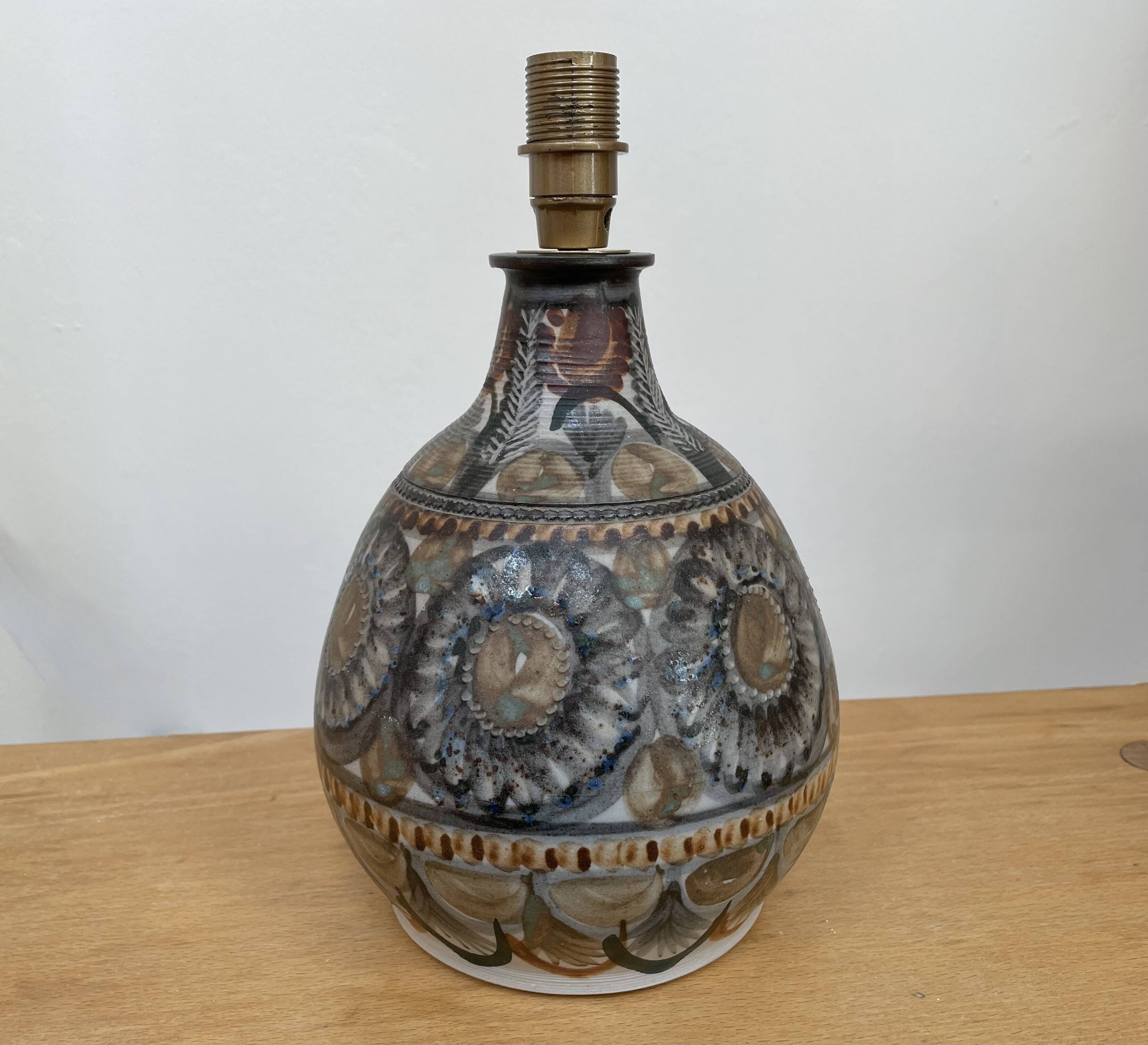Ceramic lamp by Jean-claude Courjault, La Cerisaie, circa 1970.