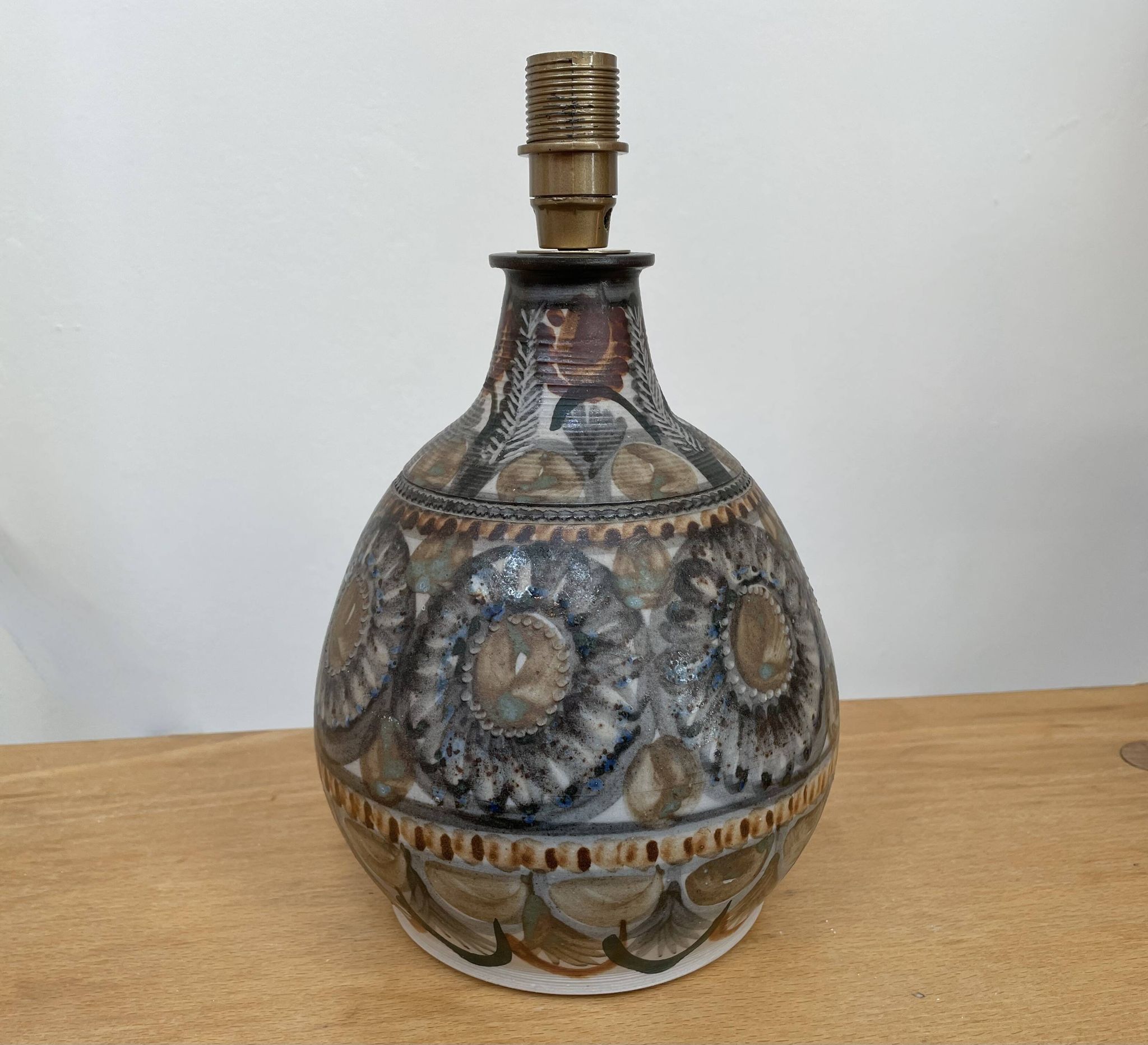 Lampe en céramique par Jean-claude Courjault, La Cerisaie, vers 1970.